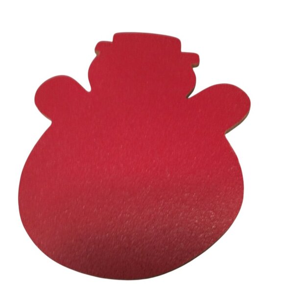 Christmas Coaster Lot Of Three Tree Snowman Snowflake Cork Holiday Colorful CB2 - Picture 3 of 5